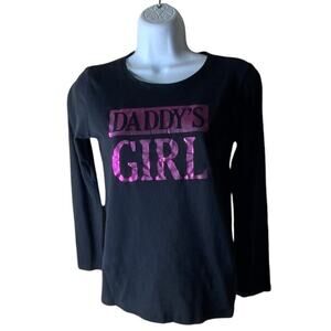 Place Daddys Girl Long Sleeve T-Shirt Girls XL Crewneck Graphic Pullover Casual